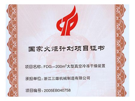 Сертификат Национальной программы «Факел»